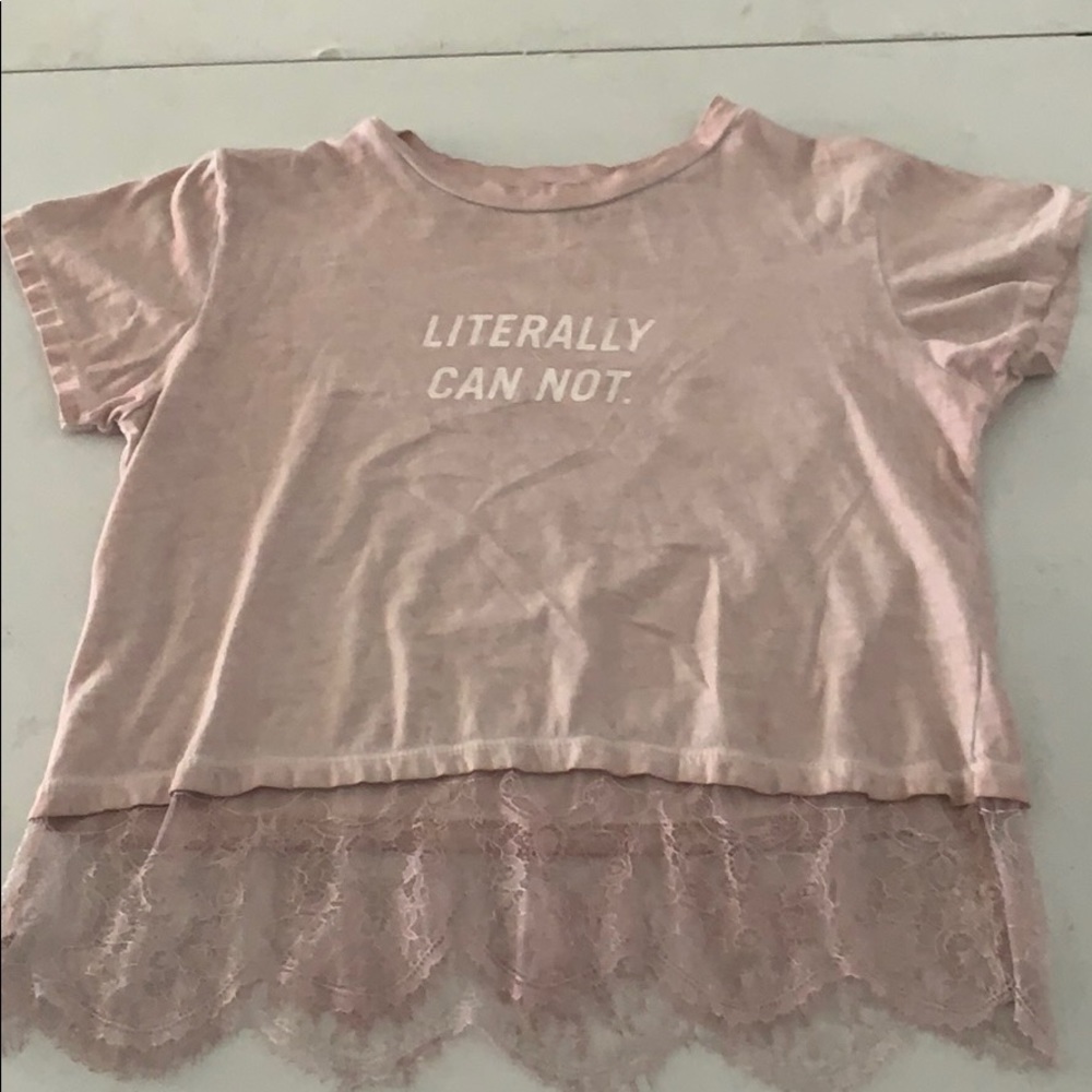 light pink cropped top